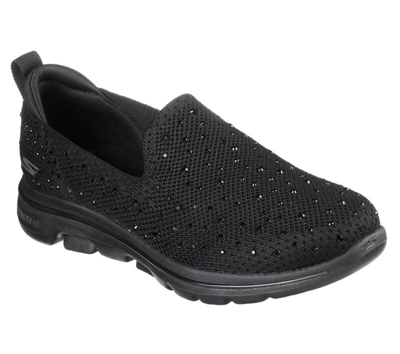 Skechers Gowalk 5 - Limelight - Womens Slip On Shoes Black [AU-YL5665]